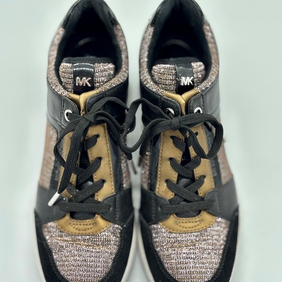 Michael Kors Georgie Chain-Mesh and Leather Trainer Size 8 - Picture 6 of 8